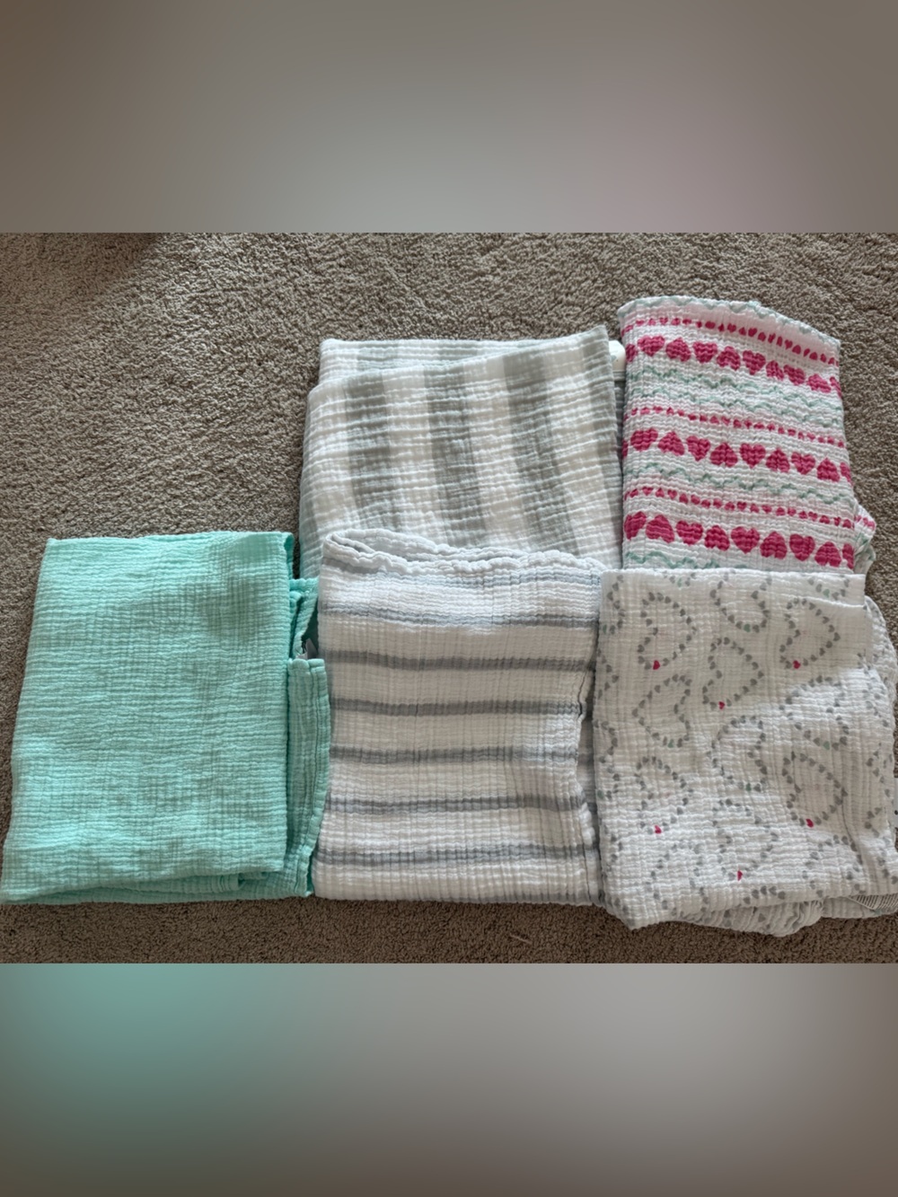 Muslin swaddle lot